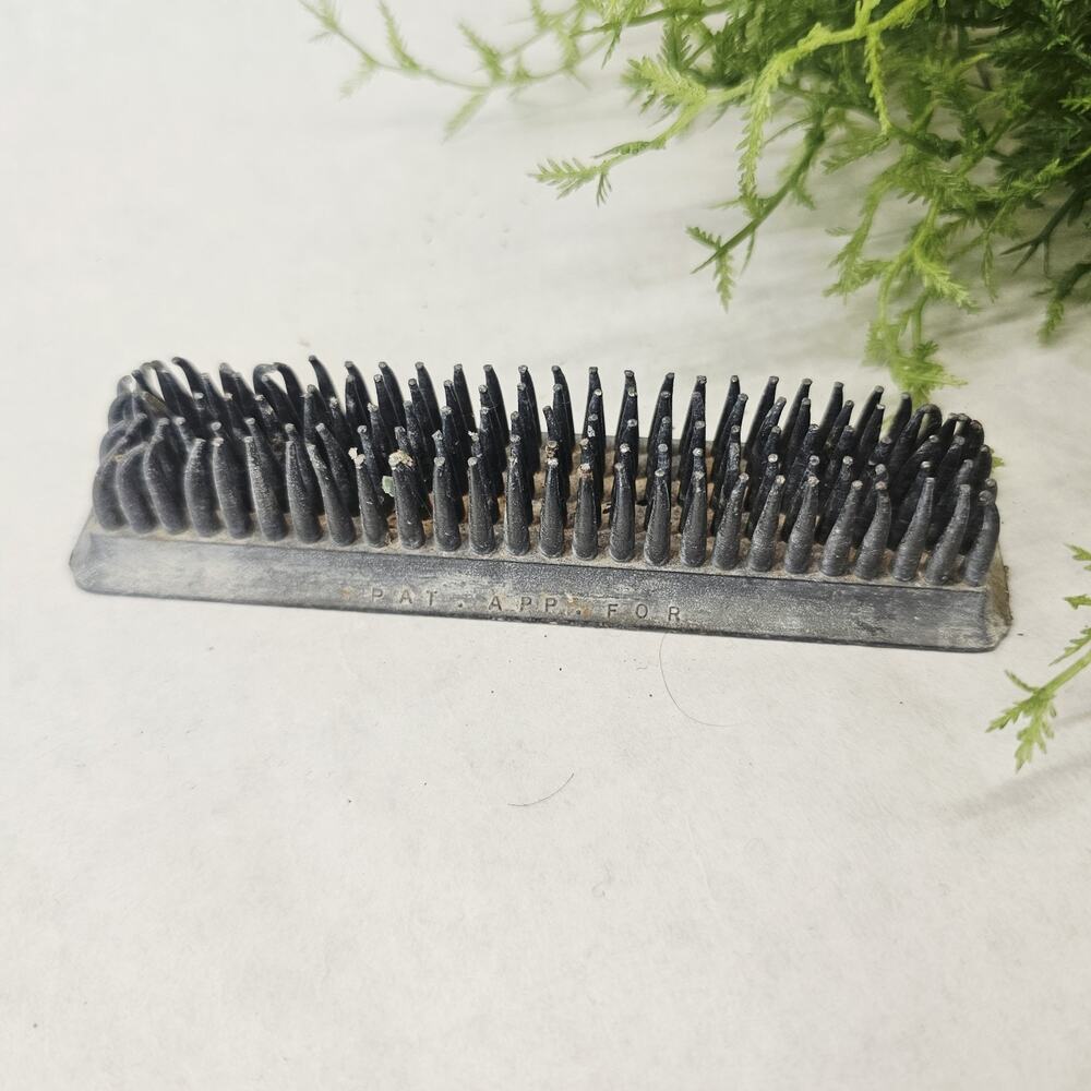 Vintage Metal Flower Frog Spikes rectangle ( 4.75"x1") Floral Wedgetite Rectangu